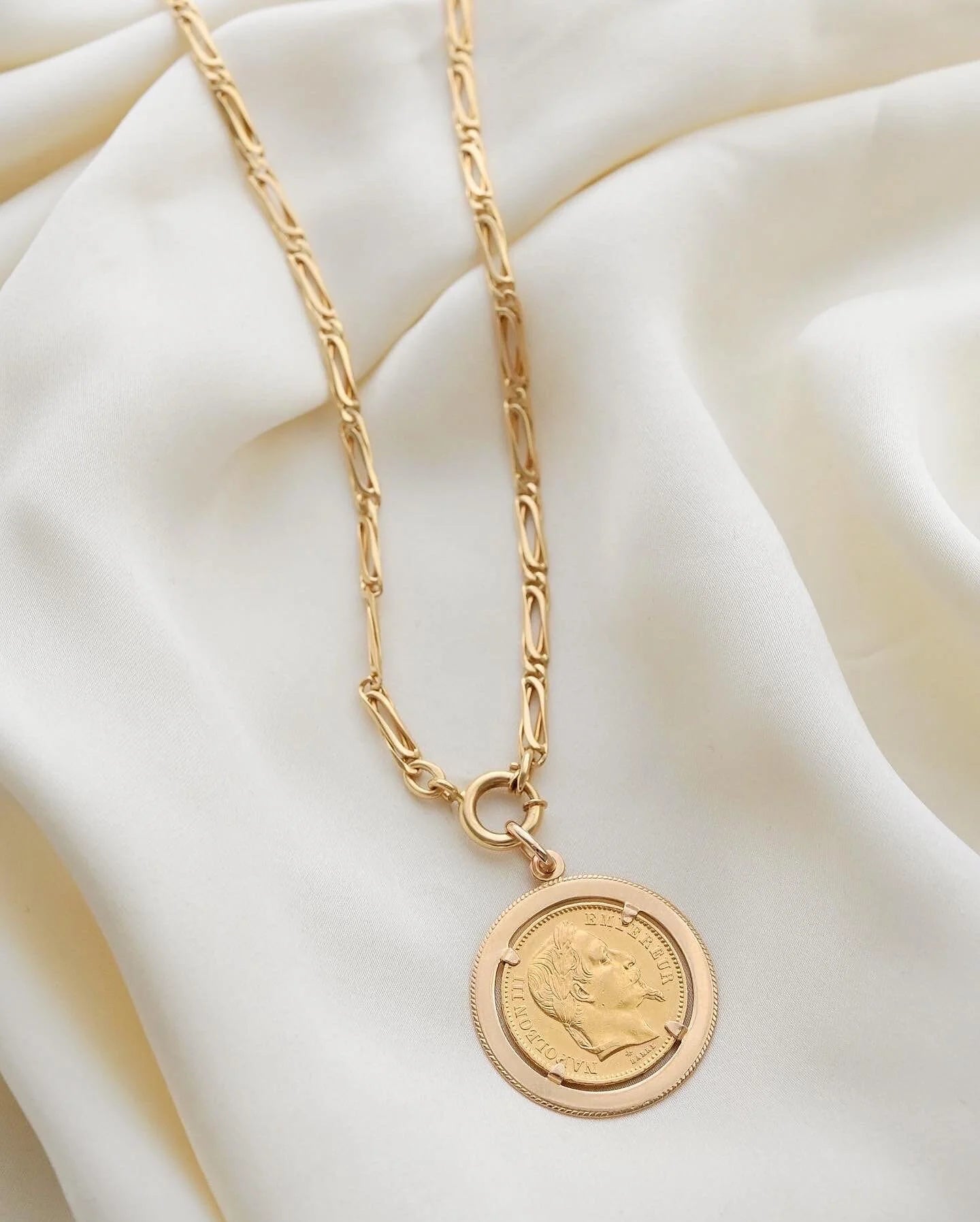 Antique French Napoleon Coin 22K Gold 1866