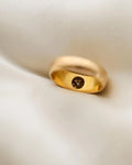 From Personal Collection Champagne Colored Antique Old Cut Diamond Ring 18K Gold 1900s