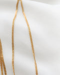 Two-in-One Long Vintage Curb Chain 18K Gold Italian Vintage