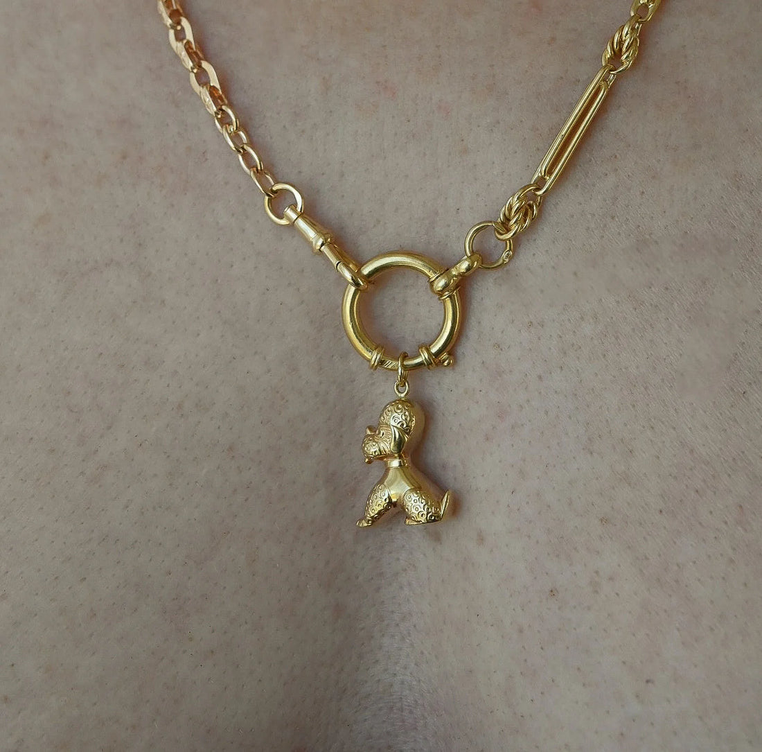 Shipping included! Cutest Big Swedish Vintage Pendant 18K Gold