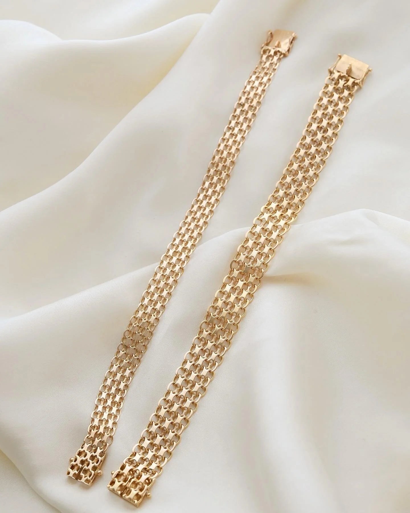 Gorg Glowing Swedish Vintage Bracelets Selling Separately 18K Gold 1960s