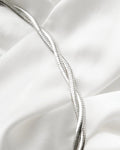 37 grams Heavy Gorg Omega Twist Two Sided Necklace Silver