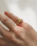 Antique Serpent Ring Garnet and Diamond 18K Gold 1923