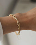 Gorgeous Fancy Link Bracelet 7.5 Inches 18K Gold
