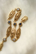 Sublime French Art Deco Sapphire Diamond Bracelet 18K Gold