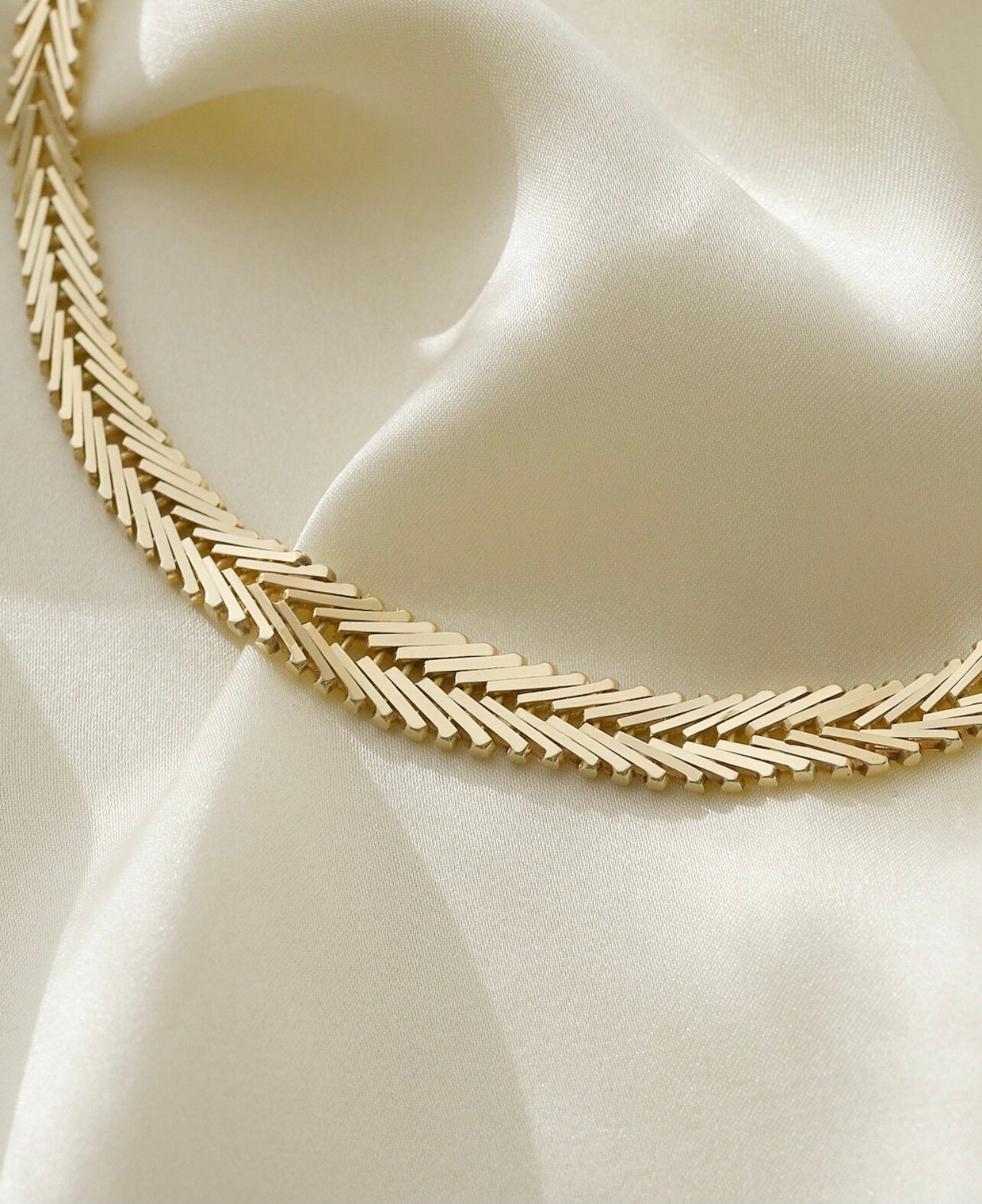 Amazing Geneva Link Necklace Vintage by Torben Andersen 14K Gold 1960s