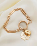 Glowing Perfect Antique Watch Chain Bracelet 14K Rose Gold 1920s