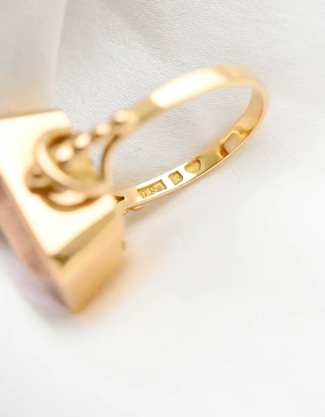 Amazing Heavy  Antique Lavender Amethyst Ring 18K Solid Gold 1936