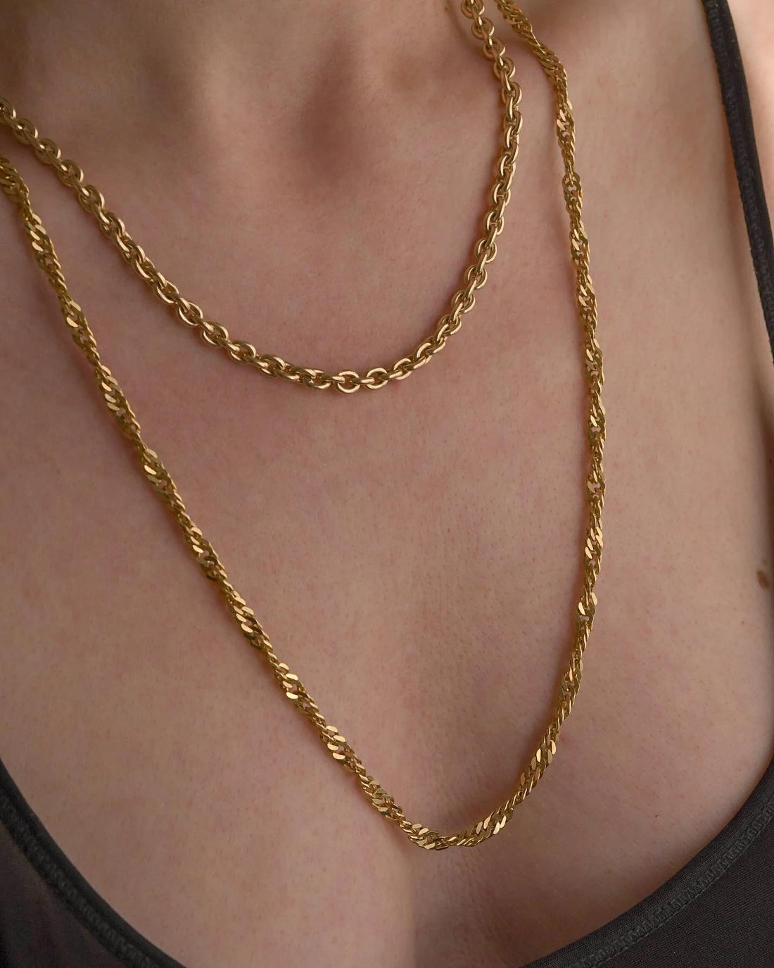Radiant Rounded Anchor Link Chain 14K Gold