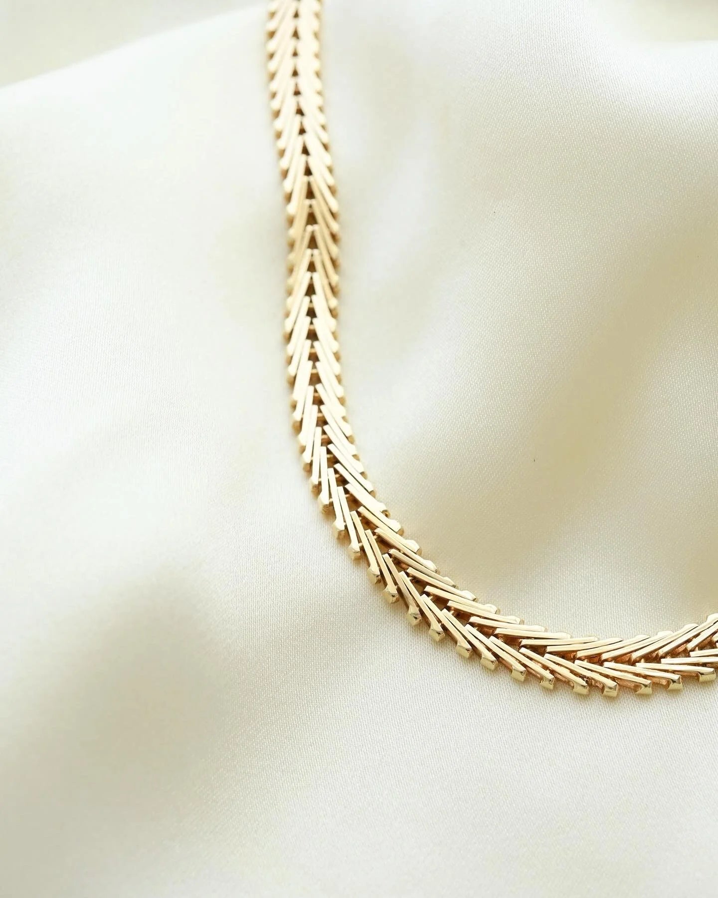 The Perfect Danish Mid Century Necklace 14K Gold 1965