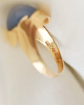 Totally Dreamy Scandinavian Vintage Moonstone Ring 18K Gold With Box 1955