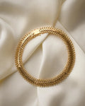High Carat Mid Century Link Bracelet 19K Gold 1950s
