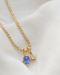 OMJ FINE JEWELRY : Cotton Candy Charms All Natural Untreated Sapphire Diamond and Tourmaline 18K Gold