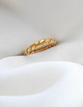 Special 23K Braided Viking Ring Sweden 1960s