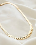 Amazing Radiant Brick Link Necklace 14K Gold 1960