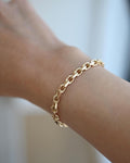 Perfect Danish Anchor Link Bracelet Vintage 14K Gold 1970