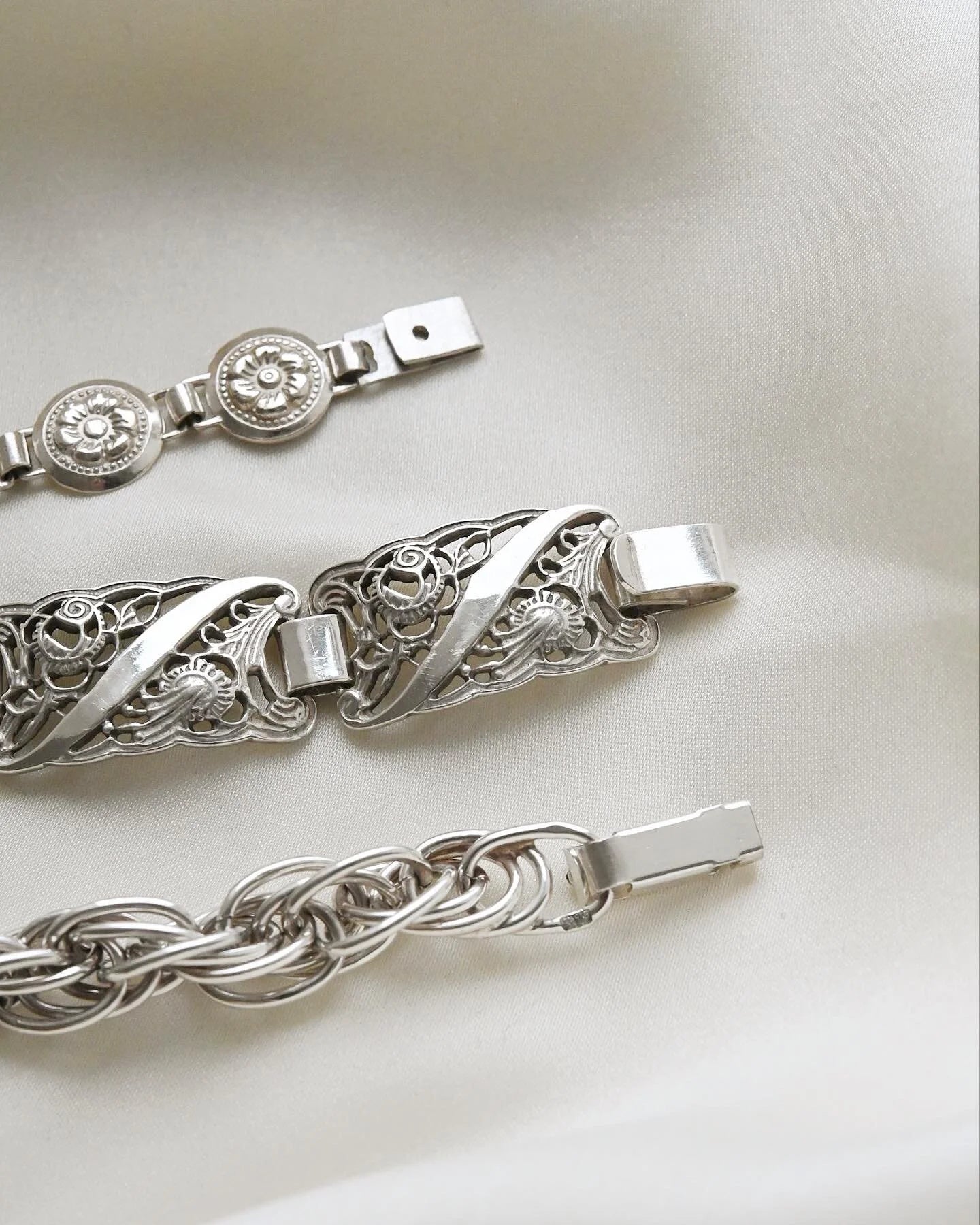 Three Scandinavian Sterling Bracelets Selling Separately