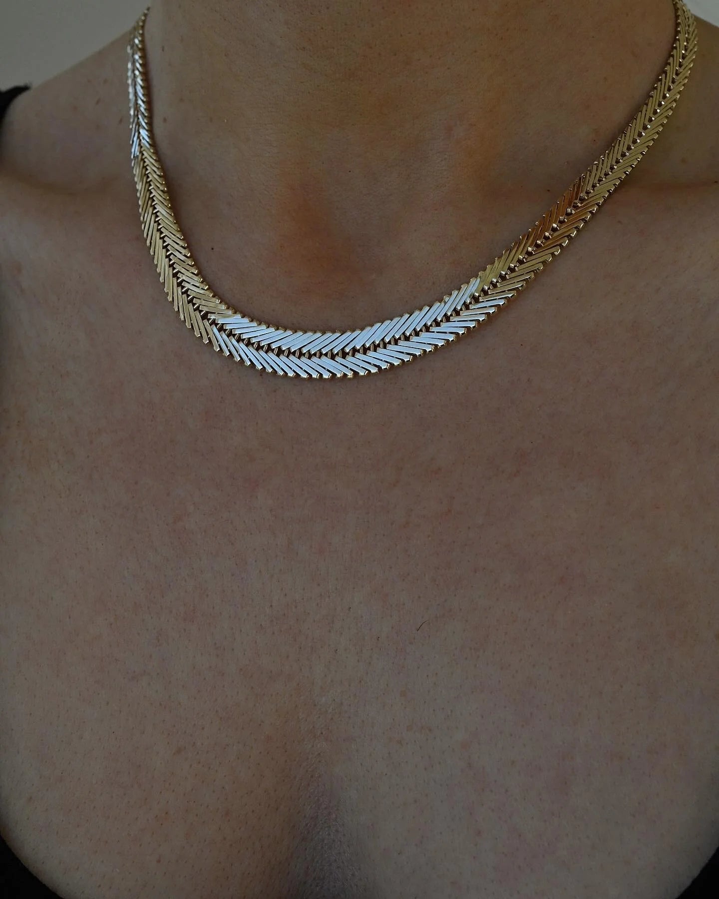Beautiful Danish Mid Century Necklace 14K Gold 1965