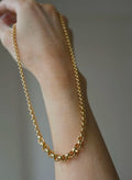 Rare Belcher Link Chain Italian Vintage 18K Gold 17.75 Inches
