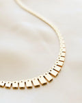 Glowing Gold Baby Brick Necklace Danish Vintage 14K Gold 1970