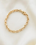 Danish Vintage Anchor Link Bracelet 6.25 Inches 14K Gold