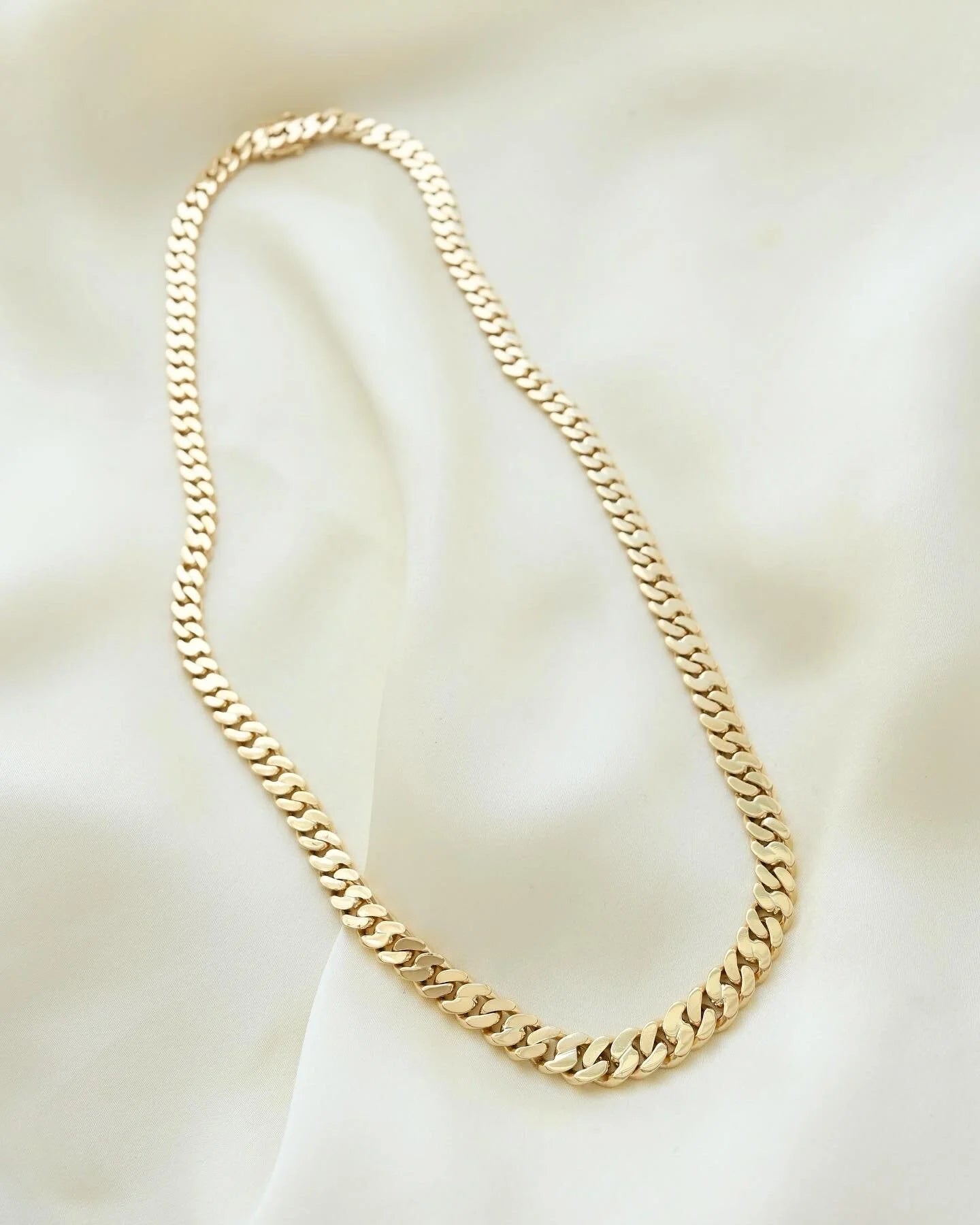 Super Heavy Danish Curb Link Dream Necklace 14K Gold