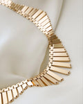 Heavy Perfect Italian Vintage Fringe Cleopatra Necklace 18K Gold 1970