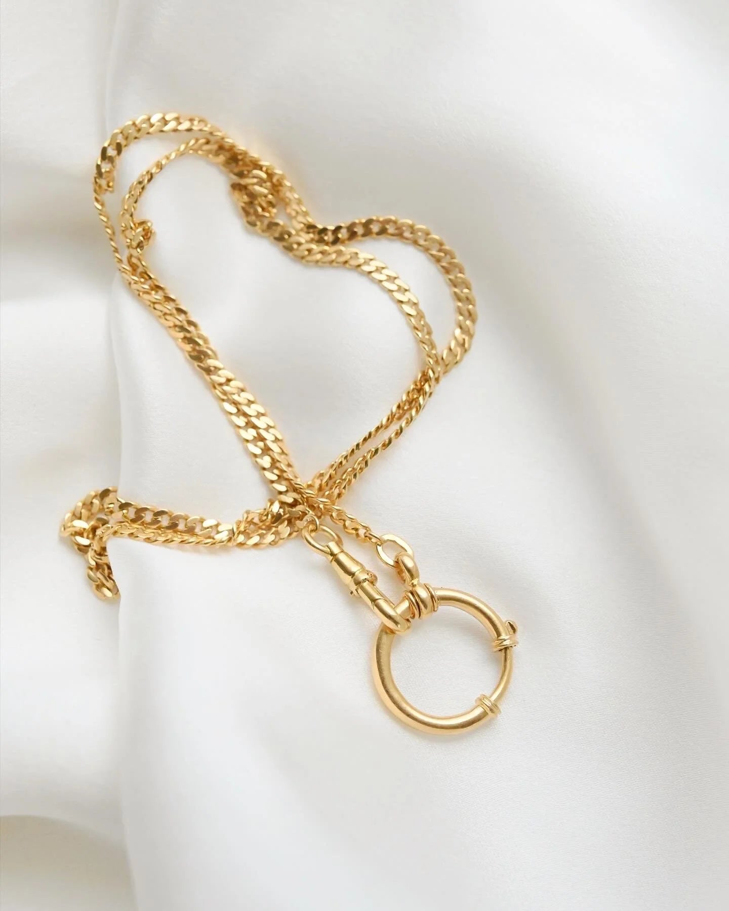 Rare 18.5 Inches Antique Curb Watch Chain 18K Gold 1910
