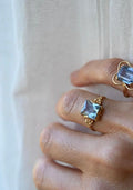 Amazing Antique Romantic Ornament Spinel Ring 18K Gold