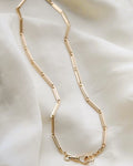 Magical Rare 16.5 Inches Long Antiwue Watch Chain Fancy Bar Link 18K Gold 1910