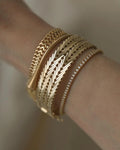 Rich Hued Feminine Fox Tail Link Bracelet 18K Gold 1955