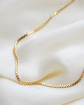Gorgeous Looong Waves Link Necklace 18K Gold