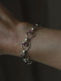 Heart Link Bracelet Silver Sweden 1940s