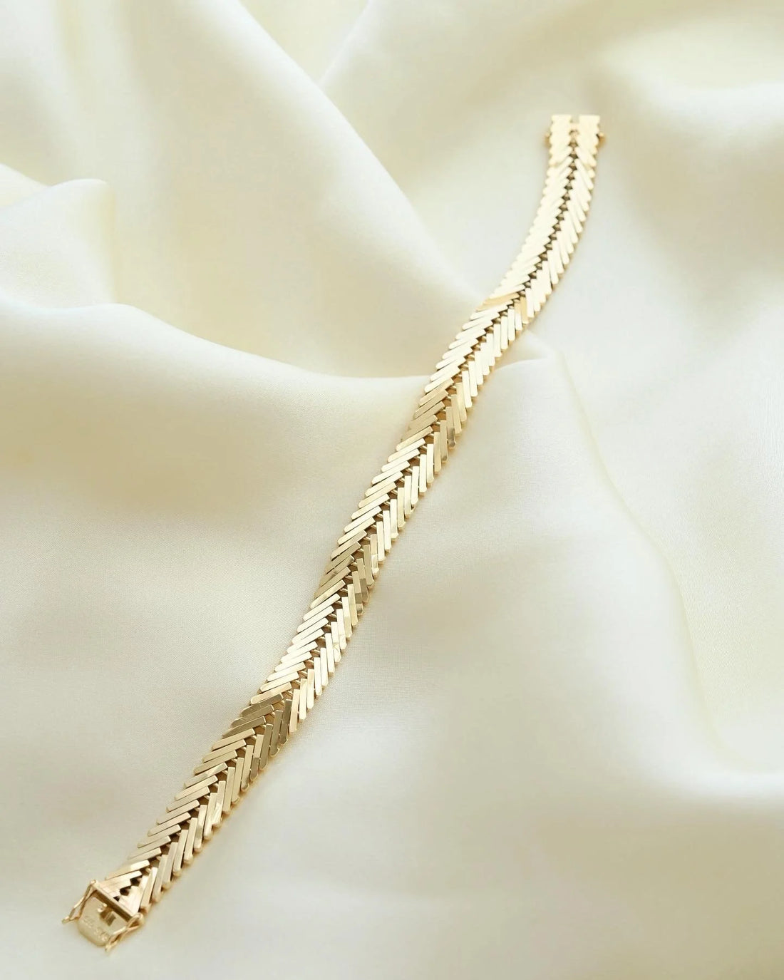 Ultra Shiny, Sparkly Snake Like Bracelet by Svend Glymers 14K Gold 1960s