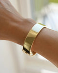 Rare Big 7.15 Inches Perfect Bangle 14K Gold Italy