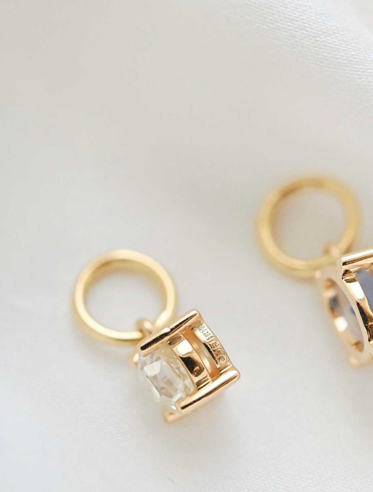 OMJ FINE JEWELRY : Cotton Candy Charms All Natural Untreated Sapphire Diamond and Tourmaline 18K Gold