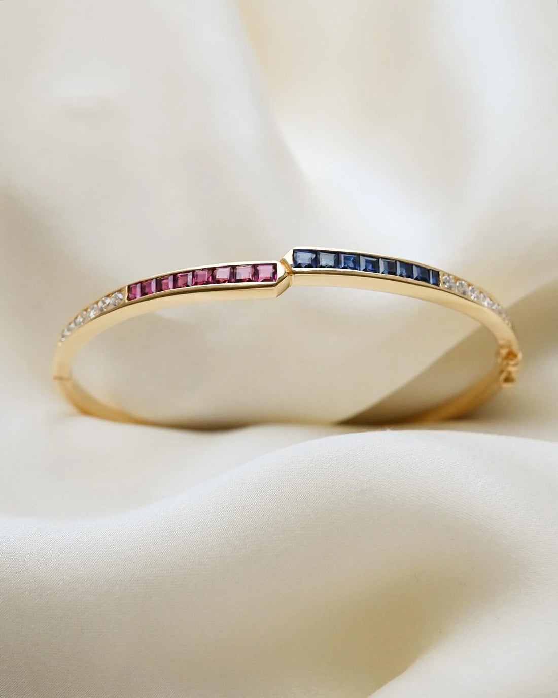 All Great Things In One Vintage Bangle 18K Gold 1970s