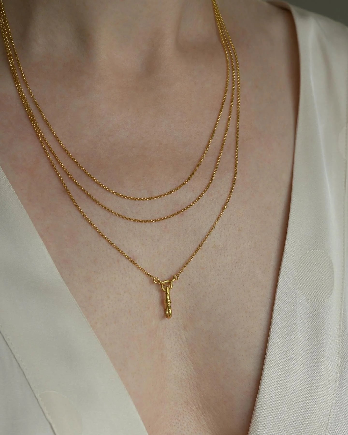 Sublime Long Guard Chain 18K Gold 1916