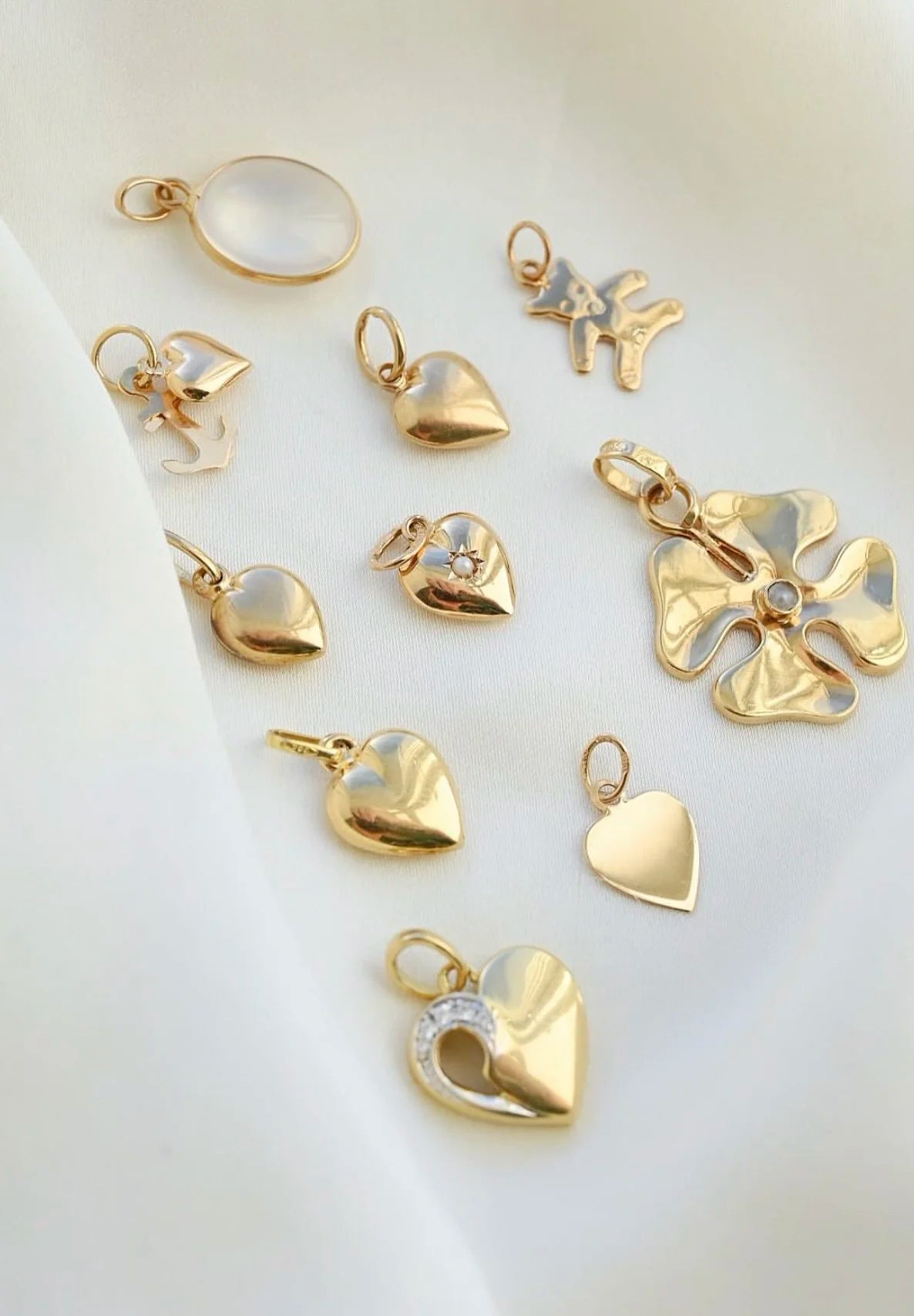 The Lovelies Heart Charm Collection Pick Your Favorite 18K Gold