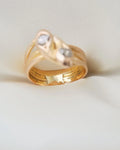 Antique Serpent Ring Old Cut Diamonds 18K Gold 1800s