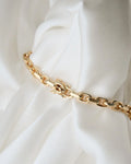 Magnificent Chunky Danish Vintage Biker Link Bracelet 14K Gold