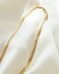 An Extraordinary Wide Flat Curb Link Chain 18K Gold 1970
