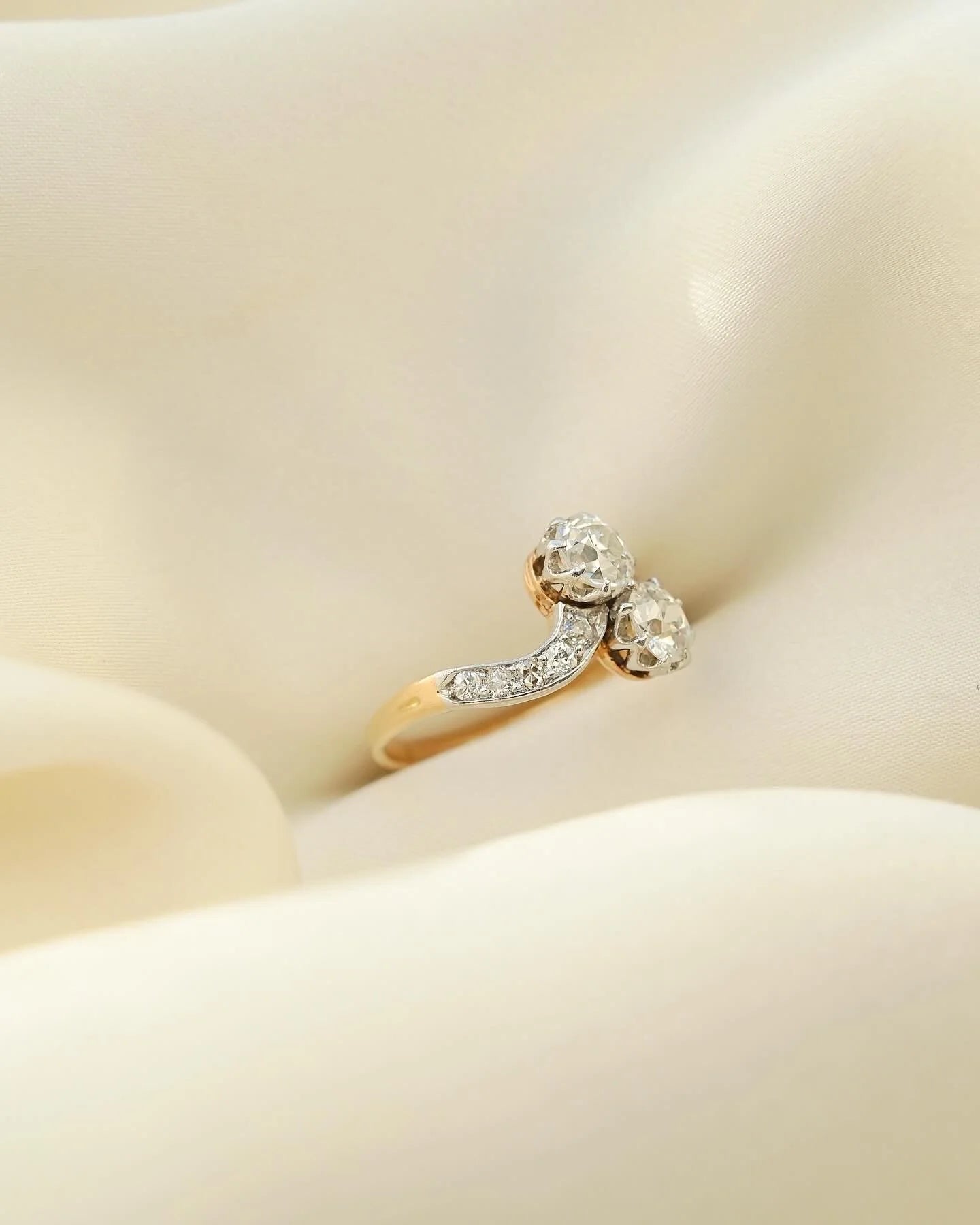 The Ring You Wanted Him to Buy But Now Can Buy Yourself Antique Diamonds 18K Gold 1930s
