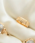 Antique 116 Year Old Soft Pastel Colored Band 18K Gold 1906