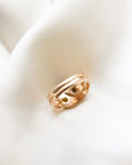 Antique Serpent Ring w Cognac Diamond 18K Gold 1940s