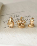 Selling individually! Three Gorg Danish Vintage Pendants/Charms 8-14K Gold 1960s