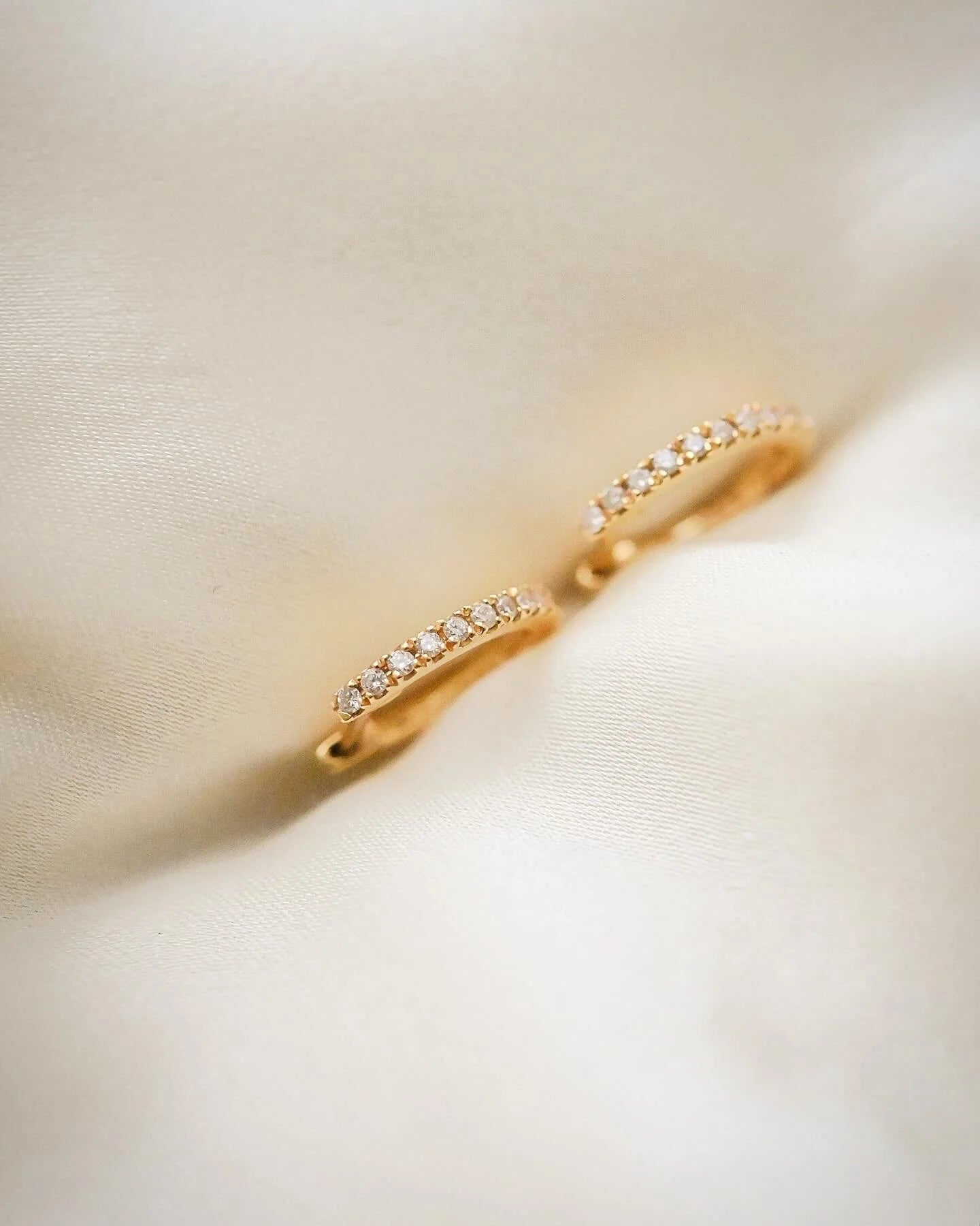 Never Take Off Timeless Elegant Diamond Earrings 18K Gold