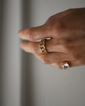 Swedish Mid Century Link Ring 18K Gold 1960s