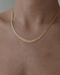 Glowing Beautiful Star Link Necklace by BE Franzen 18K Gold 1961