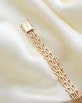 Sublime Swedish V Link Bracelet 18K Gold 1966